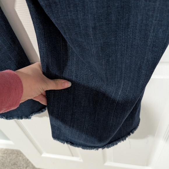 Lane Bryant Dark Wash Bootcut Raw Hemline Denim Jeans in Size 28 Regular - Picture 10 of 14